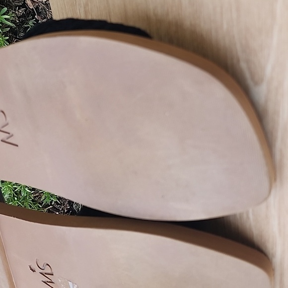 STUART WEITZMAN Black Cammy Block Heel Slide Leather Slide Sandals 9B EU 39.5 - Picture 10 of 12